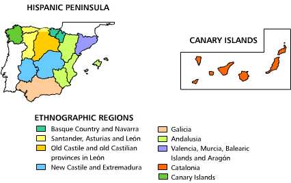 Historic and ethnographic regions in spain