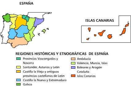 Regiones históricas y etnográficas de España