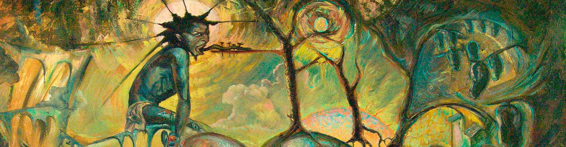 Detalle de la obra: Güije - Escarabajo (1999), óleo/lienzo, 23.5 x 32 in, Ruben Valdés Montano Güije - Escarabajo (1999), óleo/lienzo, 23.5 x 32 in, Ruben Valdés Montano